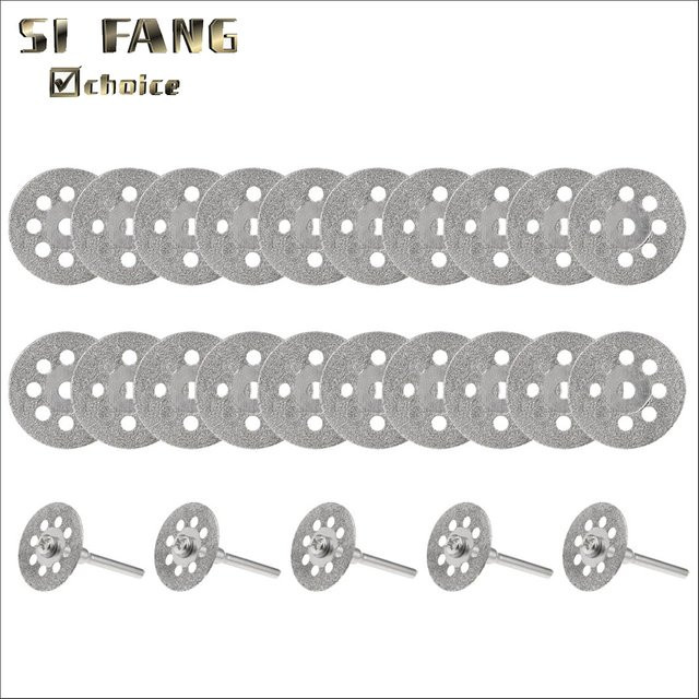 SI FANG 20 Stück Diamant Schleifscheiben 22 mm für Mini Bohrer und Kreissägen zum Schneiden und Schleifen - Bild 1