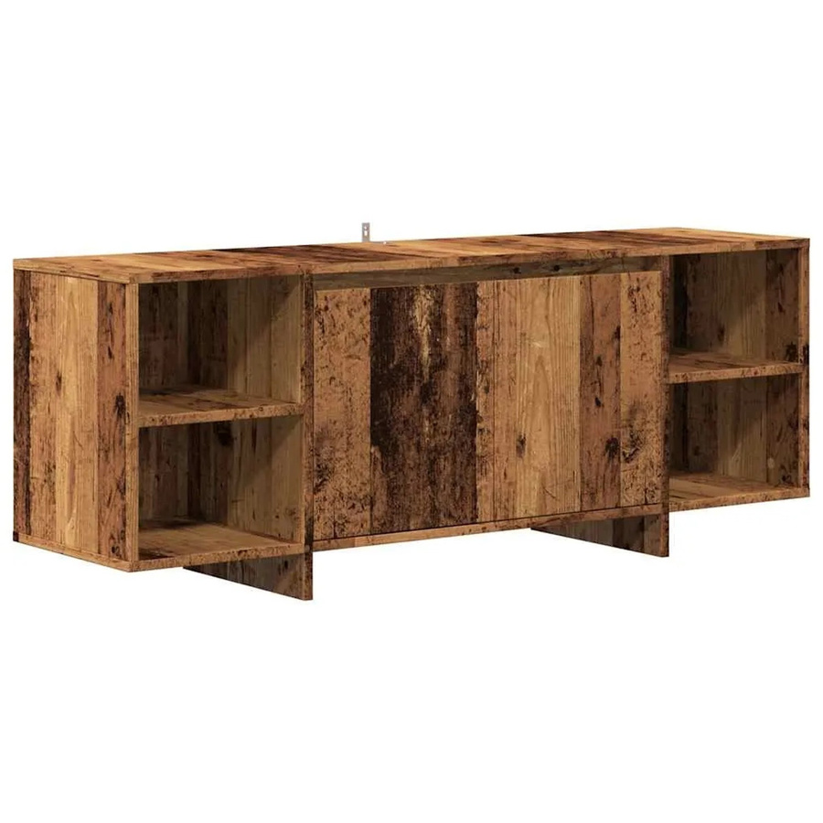 vidaXL TV-Schrank in Altholz-Optik aus Holzwerkstoff, Farbe: Braun, B/T/H: 130 x 35 x 50 cm - Bild 2
