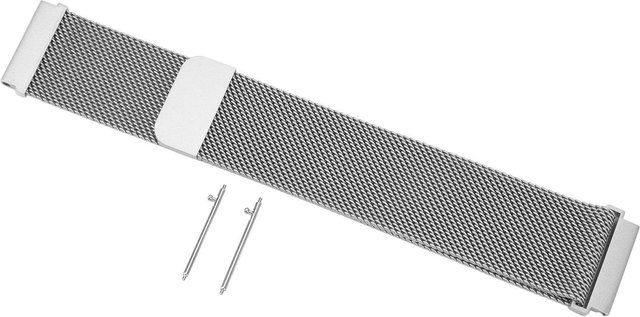 Uhrenarmband Edelstahl, Magnetische Absorption, Metall Mesh, Silber, 22 mm, Unisex - Bild 1