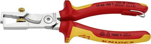 Knipex StriX Abisolierzange mit Kabelschere, isoliert, rot, 180 mm - Bild 1