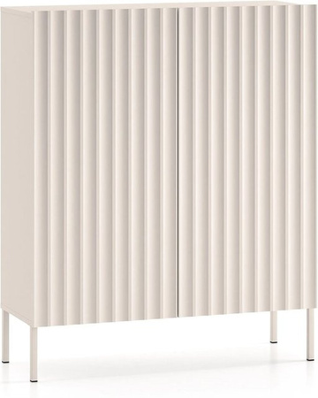 Selsey Highboard Derriva Zweitürig mit gerillten Fronten in Kaschmir, Breite: 100 cm