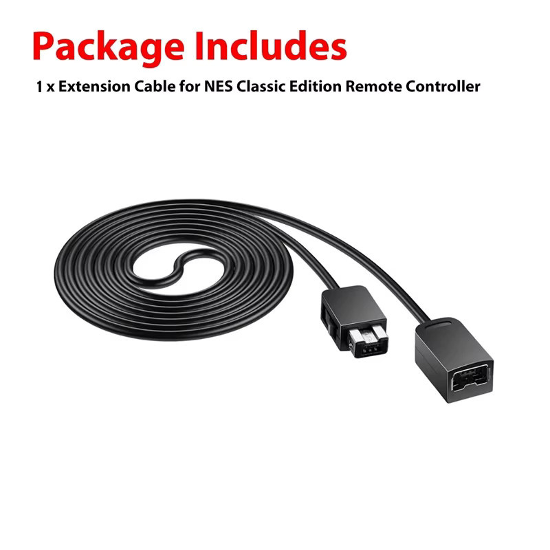 Nintendo Verlängerungskabel für SNES Classic Mini, NES und Wii Controller, Schwarz, 300 cm - Bild 4