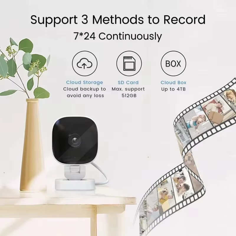 Lenovo HD 4K Mini-Sicherheitskamera in Weiß mit WLAN, IP65 wasserdicht, Vollfarb-Nachtsicht, Bewegungserkennung und 2-Wege-Audio für Innen und Außen - Bild 6
