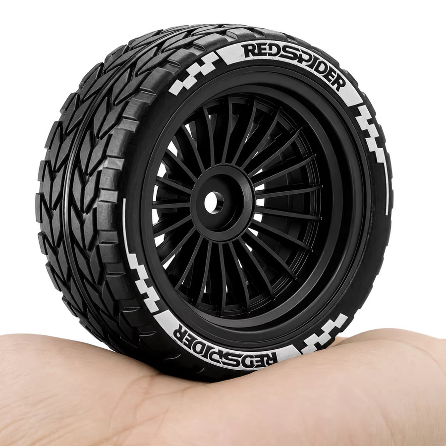 RS 1/10 RC On-Road Reifen, Kunststoffrad, 2,56 Zoll Außendurchmesser, 12mm Sechskant, ab 14 Jahren - Bild 2