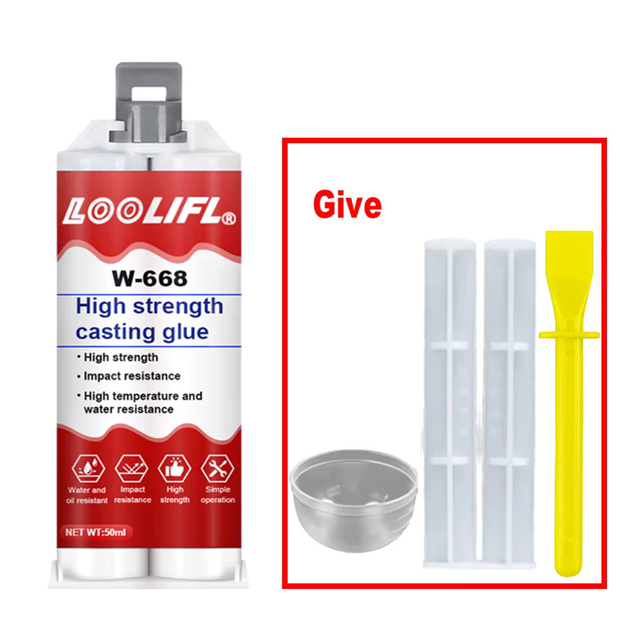 LOOLIFL Epoxid-Gusskleber transparent, 50 ml wasserdichter Allzweck-Verbindungsfüller für Metall, Kunststoff und Zement - Bild 6