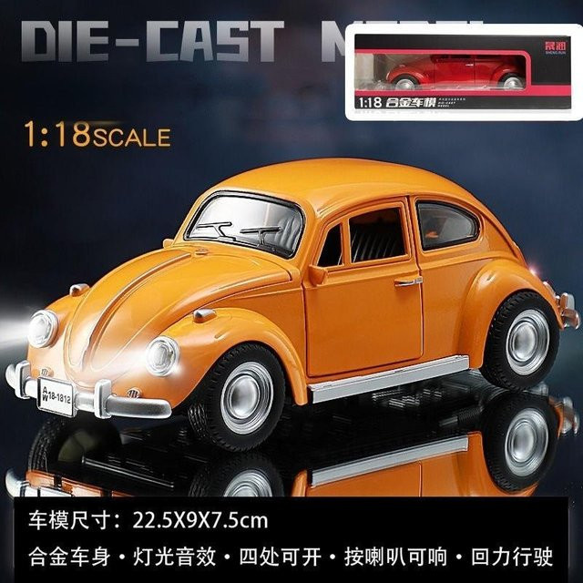 Linyi toy car 1955 Käfer Oldtimer, Spielzeugauto, 1:18, mit Ton und Licht, ab 14 Jahre - Bild 1