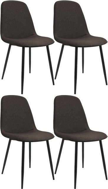 CLP Esszimmerstuhl 4er Set Maryam gepolstert mit Rückenlehne in modernem Design - Bild 1