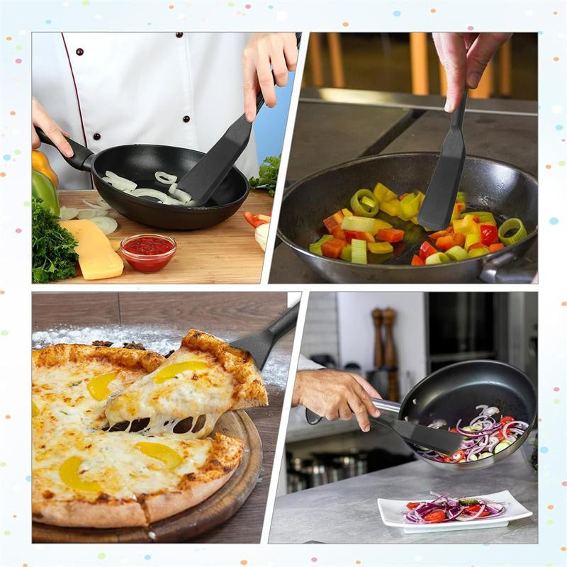 Hitzebeständiger Silikonspatel als dünner Pfannenwender für Eier, Crepes und Pfannkuchen, Antihaft-Kochspatel für Omelett, Burger und Pizza - Bild 6