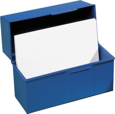 HAN Karteikasten aus Kunststoff für DIN A5 quer in Blau - Bild 1