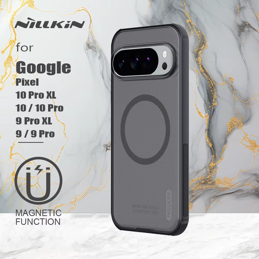 NILLKIN Magnetische Frosted Pro Hard PC Schutzhülle für Google Pixel 10 Pro XL, 10 Pro, 10, 9 Pro XL, 9 Pro, 9 5G in Schwarz mit MagSafe Kompatibilität - Bild 2
