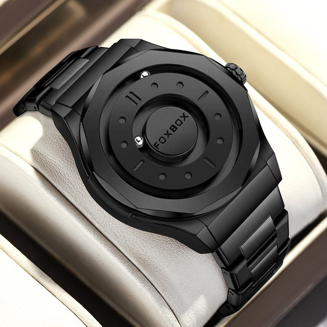 FOXBOX Armbanduhr Quarz, Edelstahl, Silber, Herren - Bild 1