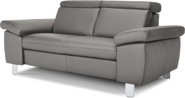 Modernes 3-Sitzer Sofa vito TONGA aus Leder in Grau mit Armlehnen, B/T/H: 231 x 98 x 52 cm - Bild 1
