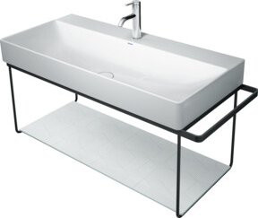 Duravit Metallkonsole DuraSquare wandhängend in Schwarz matt, Breite: 106,5 cm, Tiefe: 45 cm - Bild 1
