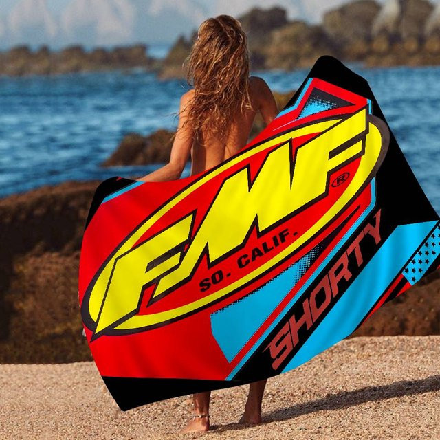 Fmf Racing Logo Mikrofaser Strandtuch, Saugfähiges und Weiches Handtuch für Sport, Yoga und Schwimmen, B/H: 30 x 60 cm, Multicolour - Bild 1
