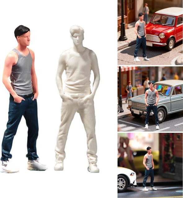 Tooyful Miniatur-Männerfigur, Einzelfigur, Maßstab 1:64, Kunststoff - Bild 1