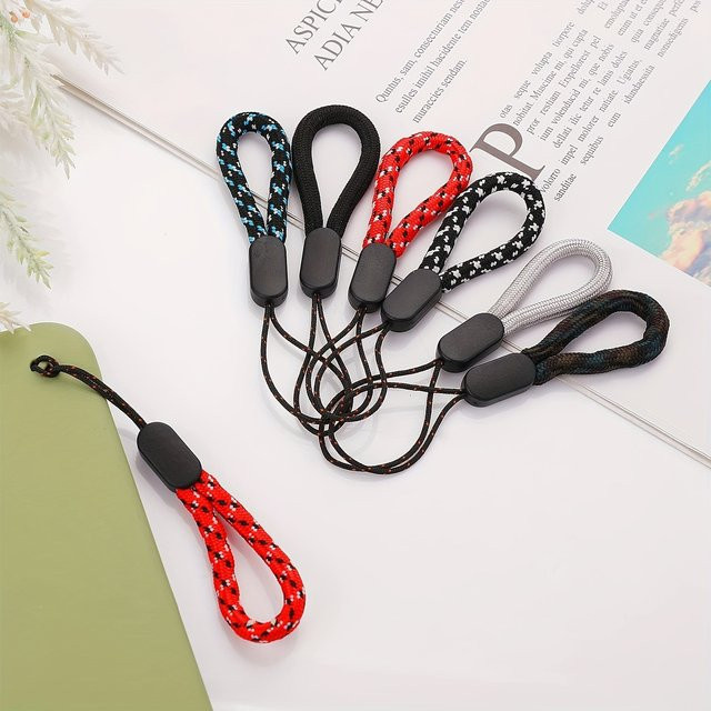 WSSHE Handyband Set aus 3 oder 5 Stück als kurzes Umhängeband und Lanyard für iPhone, Schlüssel oder Ausweiskarten in Grün und Multicolour - Bild 1