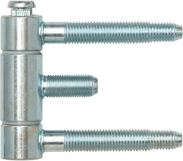 SFS Stahlzargenband 3-teiliges Einbohrband aus verzinktem Stahl in Silber, Maße: 18 x 61 mm - Bild 1