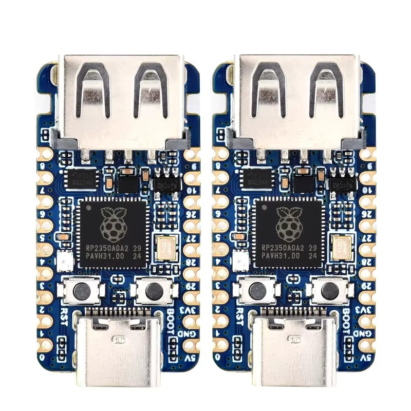 Waveshare RP2350 Zero Entwicklungsboard Raspberry Pi Pico 2 mit USB-A und USB-C in Blau - Bild 3