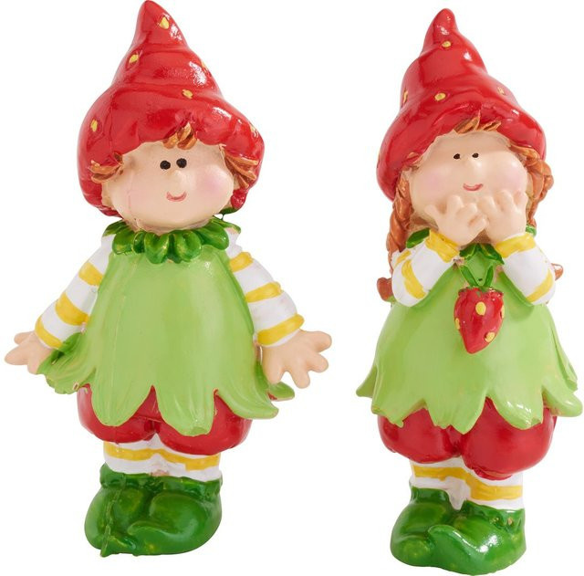 VBS Erdbeerkinder Tischdeko aus Polyresin in Rot - Bild 1