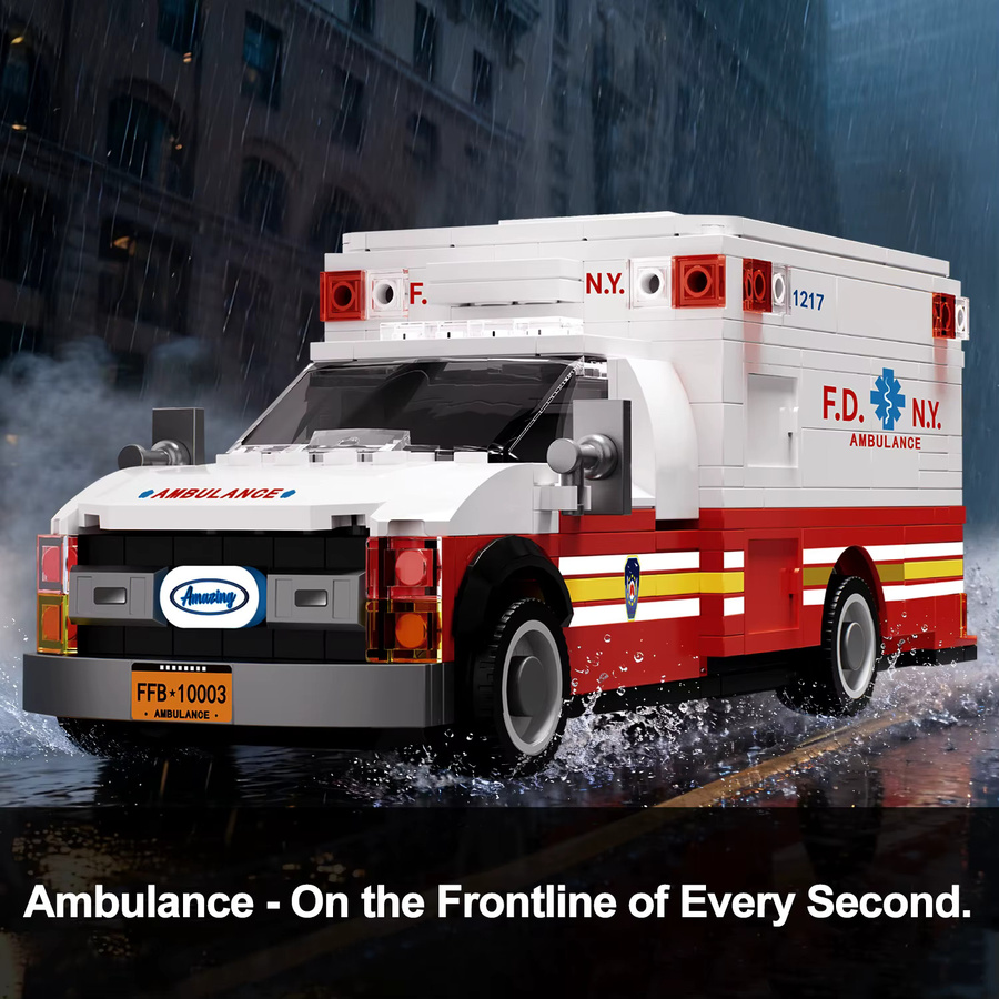 AMAZINGBLOKS Amerikanischer Krankenwagen, Bausteine, 660 Teile - Bild 2