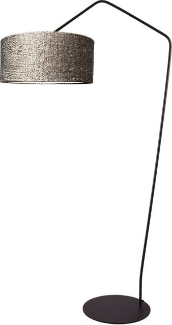 Masterlight Arch XL 191 Stehleuchte in Schwarz Matt mit grauem Stoffschirm - Bild 1