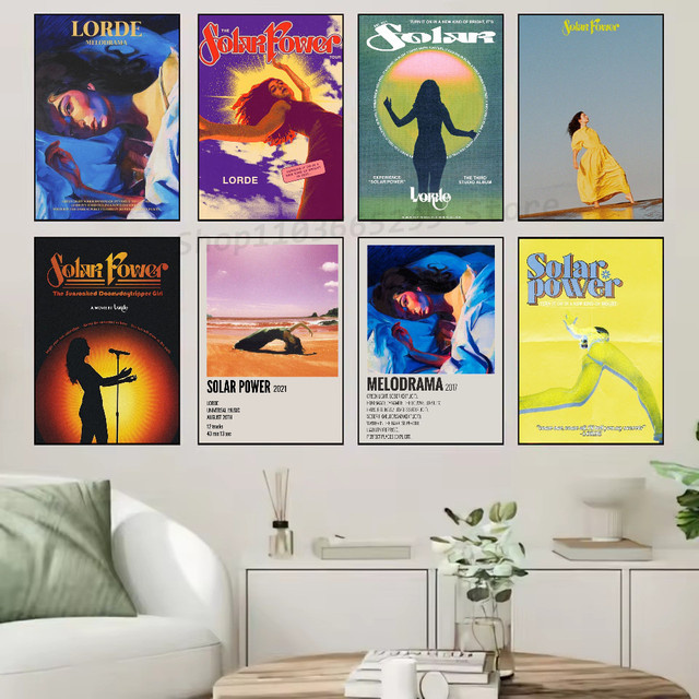 Lorde Melodrama Solar Power Tour Album Poster Selbstklebender Wasserdichter Wandaufkleber Multicolor - Bild 1