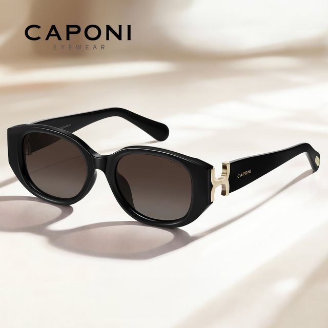 CAPONI CP36023 Sonnenbrille, Vollrand, Square, Acetat, braun, Damen, polarisiert - Bild 1