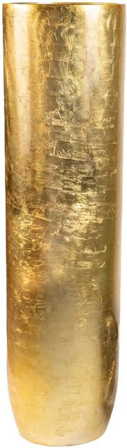 Vivanno Bodenvase Solerio in Gold aus Fiberglas, B/T/H: 33 x 33 x 120 cm - Bild 1