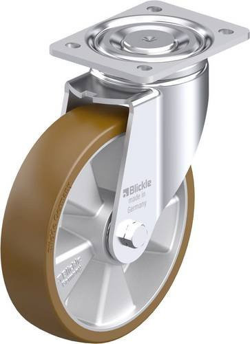Blickle LH-ALB 200K Stahlblech-Lenkrolle in Silber mit 200 mm Rad-Durchmesser und 800 kg Tragfähigkeit - Bild 1