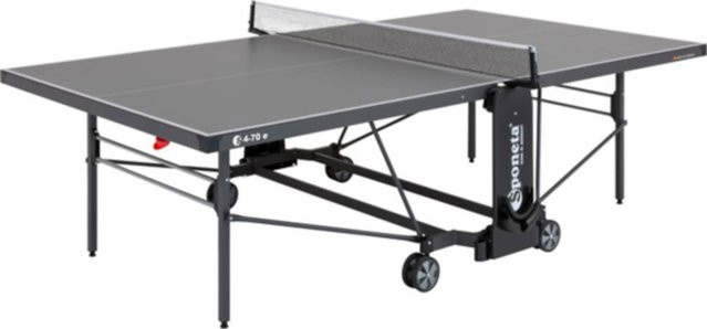 Sponeta ExpertLine Outdoor-Tischtennis-Tisch S 4-70 e mit Melaminharzplatte, grau, B/T/H: 152,5 x 76,0 x 59,5 cm - Bild 1