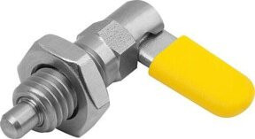 KIPP Sperrriegel mit Anschlag rechts, Form D, M10, Edelstahl, Silber - Bild 1