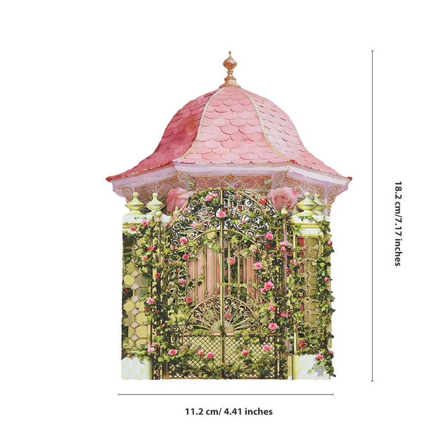Cupids Rosen-Garten 3D-Pop-Up-Karte aus Papier in Mehrfarbig für Geburtstage und Jubiläen - Bild 2