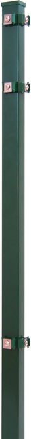 Solid Eckpfosten aus Stahl für Stab- und Doppelstabmatten, Farbe Grün, Höhe: 175 cm, Breite: 4 cm, Tiefe: 4 cm - Bild 1