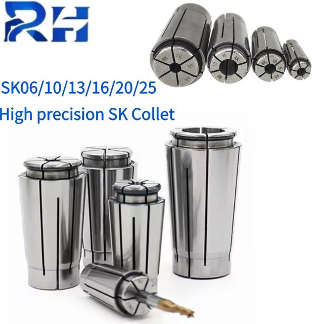 Hochpräzises SK-Spannzangenfutter SK06 SK10 SK13 SK16 GSK CNC-Werkzeughalter für BT NT HSK-Halterungen in Silber - Bild 1