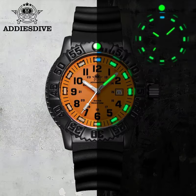 Addies Armbanduhr, Quarz, Edelstahl, Textil, Schwarz, Herren - Bild 5
