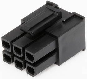 Molex Buchsengehäuse-Kabel Schwarz mit 6 Polen und 5,7 mm Rastermaß - Bild 1