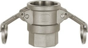 Riegler Kamlok-Schnellkupplungsdose Typ D mit Innengewinde aus Edelstahl in Silber, G 4 - Bild 1