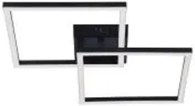 NETTLIFE LED Deckenleuchte aus Kunststoff in Schwarz, modern und verstellbar, B/T/H: 39,5 x 39,5 x 6,7 cm - Bild 1