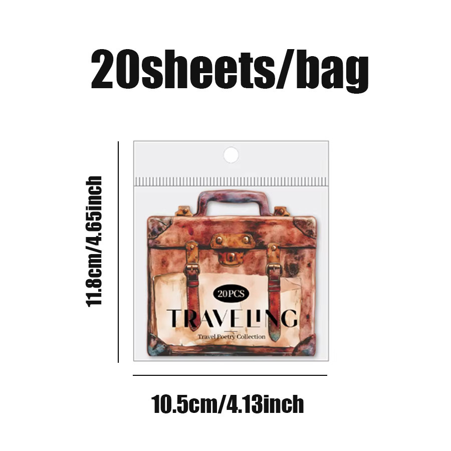 Mr.Paper Travel Cartridge Series Scrapbooking Aufkleber mit Reise-Motiv, Mehrfarbig - Bild 2