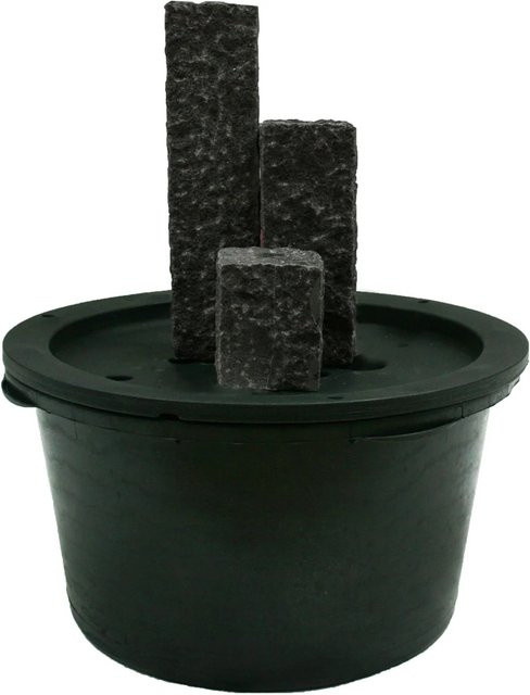 Ubbink Acqua Arte Taranto Springbrunnen Set aus 3 Granitsäulen in Anthrazit, H x B x T: 45 x 12 x 12 cm, 30 x 12 x 12 cm, 15 x 12 x 12 cm - Bild 1