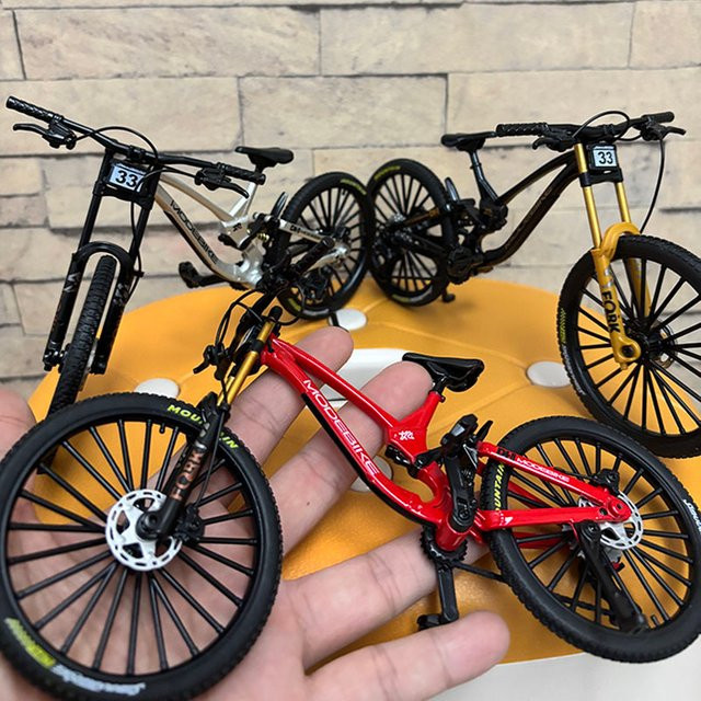 TANGUAYA Mountainbike Fingerbike, 1:8, Mini-Legierungs-Fahrradmodell, Metall, Bunt / Mehrfarbig - Bild 1