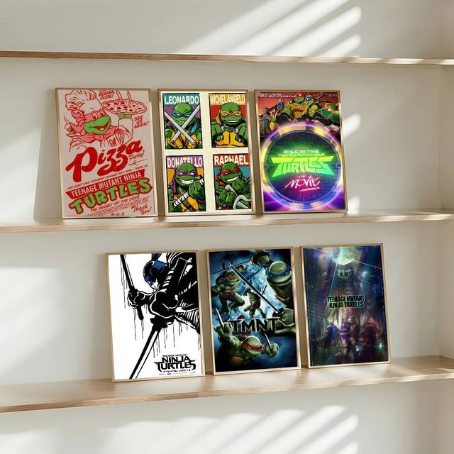 Rastar Teenage Mutant Ninja Turtles Klebeposter, Mehrfarbiger Wandaufkleber aus Papier für dein Zimmer, Café oder deine Bar - Bild 1