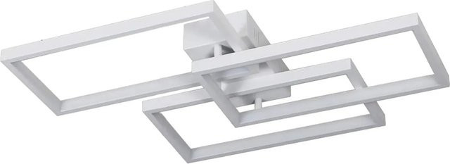 NETTLIFE LED Deckenleuchte aus Metall in Weiß, dimmbar mit Fernbedienung, Breite: 60 cm - Bild 1