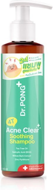 Dr.PONG+ 4T Acne Clear Shampoo, Salicylsäure, Aloe Vera, 140 ml - Bild 1