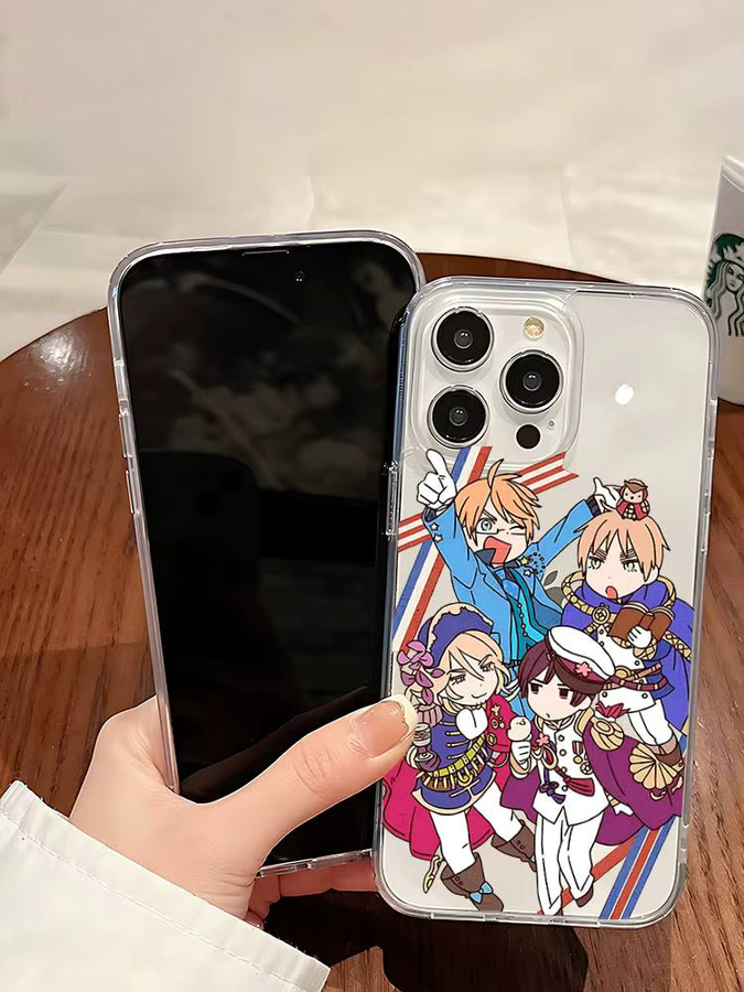 Anime Hetalia World Stars Handyhülle für iPhone 15 14 13 12 11 Pro Max Plus Mini Transparente Weiche Schutzhülle - Bild 4