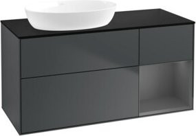 V&B Waschtischunterschrank Finion in Mattblau lackiert, Breite: 120 cm, Tiefe: 50,1 cm, Höhe: 50,1 cm - Bild 1
