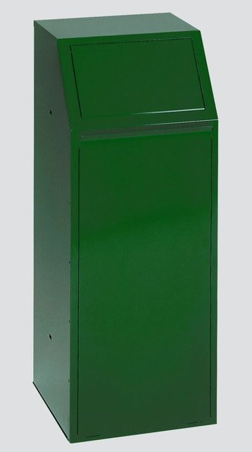 PROREGAL Wertstoffsammler aus verzinktem Stahl mit selbstschließender Einwurfklappe, Grün, H x B x T: 100 x 40 x 40 cm - Bild 1