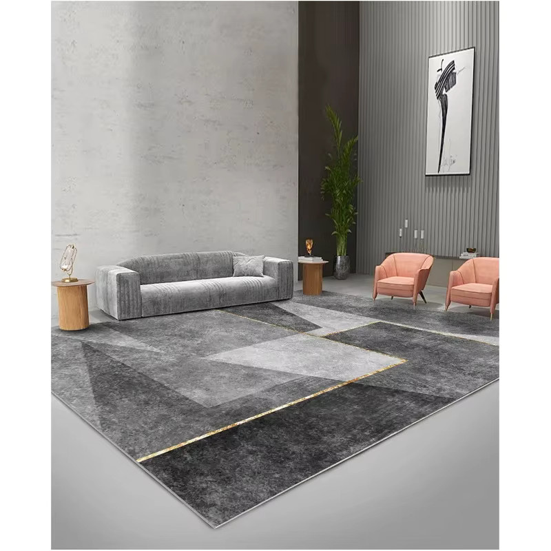 VIKAMA Minimalist Teppich mit abstraktem Design, schmutzabweisend und waschbar für Schlafzimmer, Wohnzimmer, Küche oder Badezimmer - Bild 1