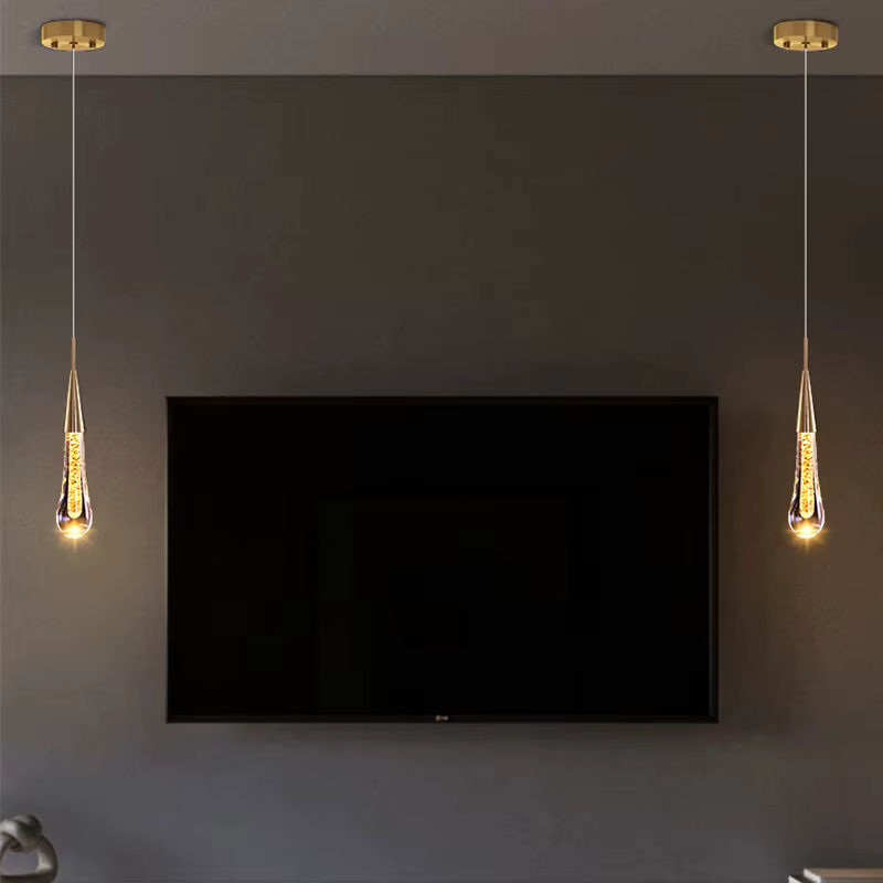 Lyfs LED Kristall Anhängerleuchte in Gold/Messing mit warmweißem Licht für Wohnzimmer und Esszimmer - Bild 3