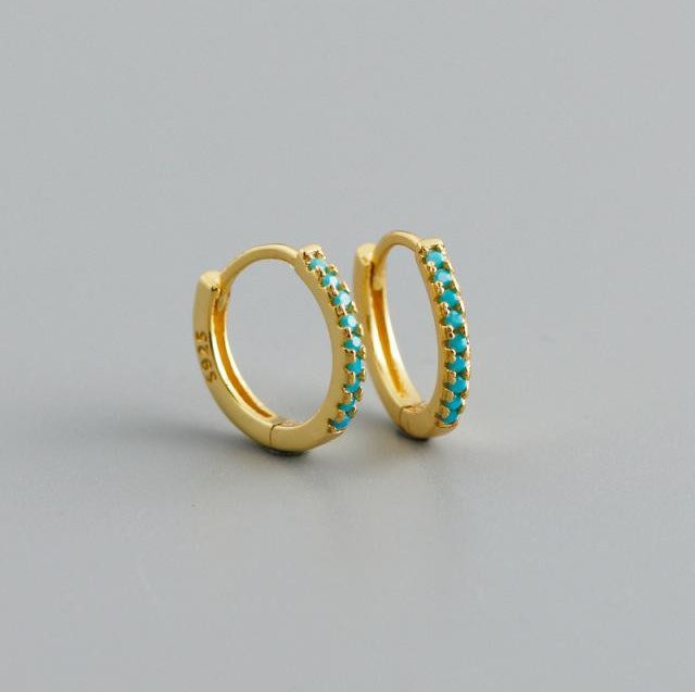 Bohemia Ohrstecker, 925 Silber, Gold, Zirkonia, Damen - Bild 1